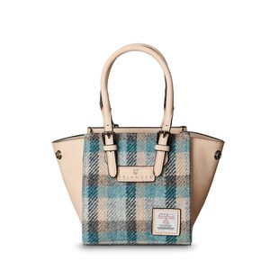 The Mini Caillie Tote Harris Tweed & Pu Leather Islander Tartan :[
